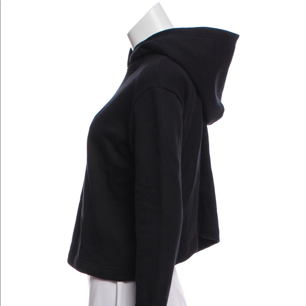 Balenciaga cropped black hoodie